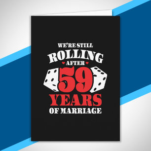 Tarjeta Divertido 59º Aniversario Parejas Casadas 59 Años