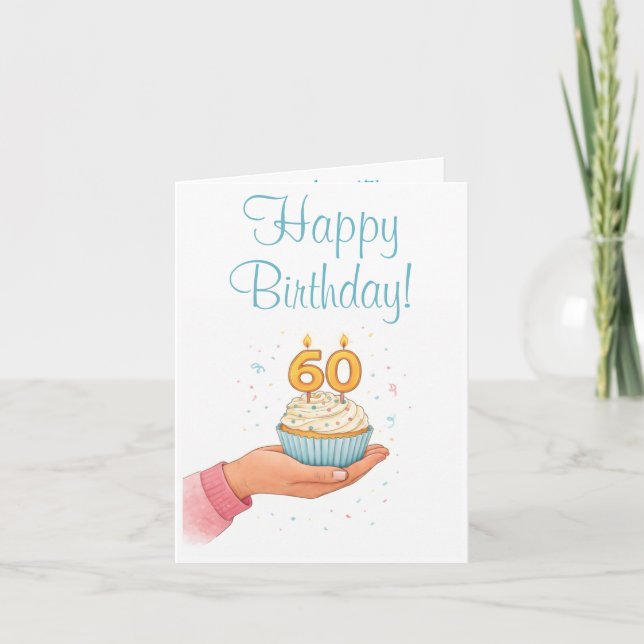 Tarjeta Divertido 60 cumpleaños (Anverso)