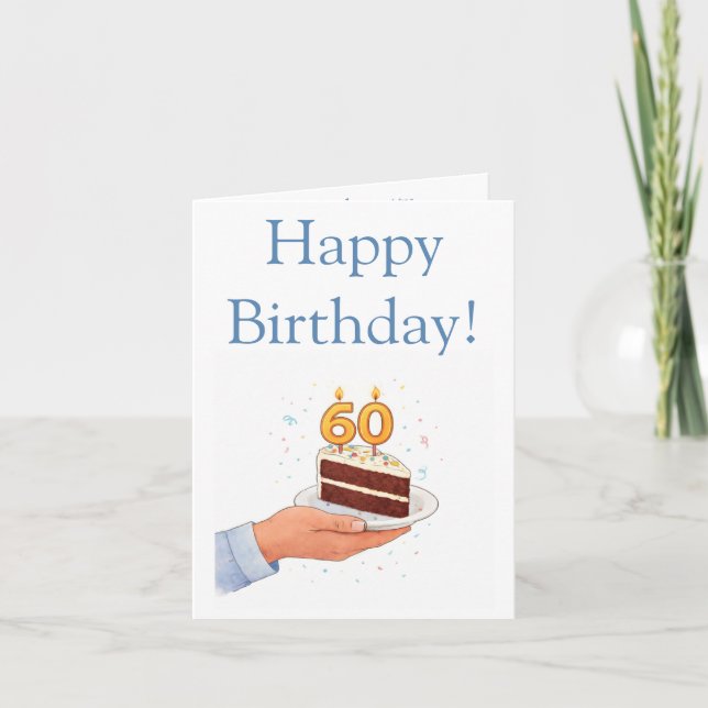 Tarjeta Divertido 60 cumpleaños (Anverso)