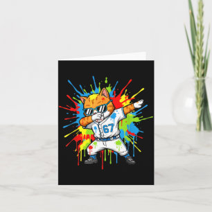 Tarjeta Divertido 67 Béisbol Gato Haciento Dabbing 6 7 Got