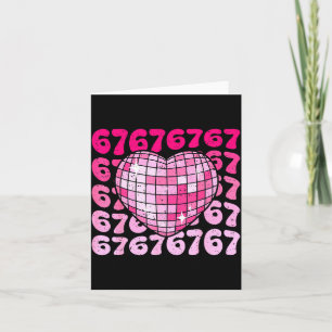 Tarjeta Divertido 67 Corazón Bola de Disco Día de San Vale