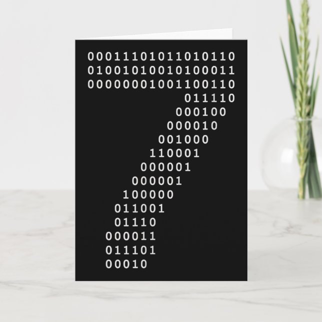 Tarjeta Divertido 67 Meme Código Binario Tech Geek Digital (Anverso)