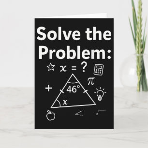 Tarjeta Divertido 67 Meme de Matemáticas Resuelve el Probl