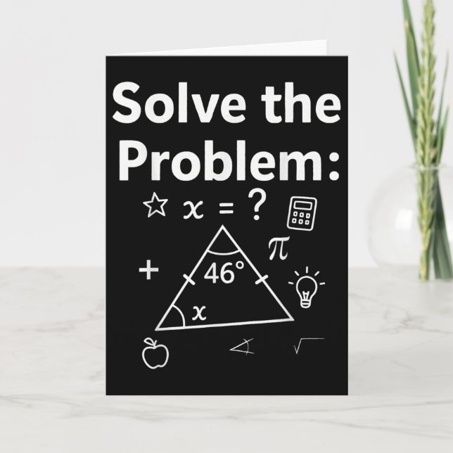 Tarjeta Divertido 67 Meme de Matemáticas Resuelve el Probl (Anverso)