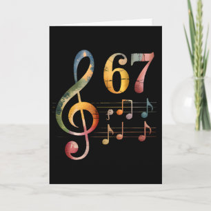 Tarjeta Divertido 67 Meme de música jerga Seis Siete Profe
