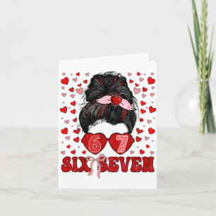 Tarjeta Divertido 67 Meme Desordenado Moño San Valentín Se