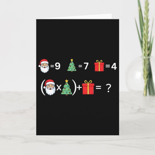 Tarjeta Divertido 67 Meme Navidad Profesor de Matemáticas  (Anverso)