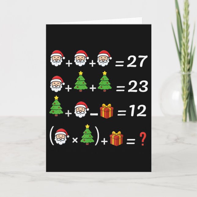 Tarjeta Divertido 67 Meme Navidad Profesor de Matemáticas  (Anverso)
