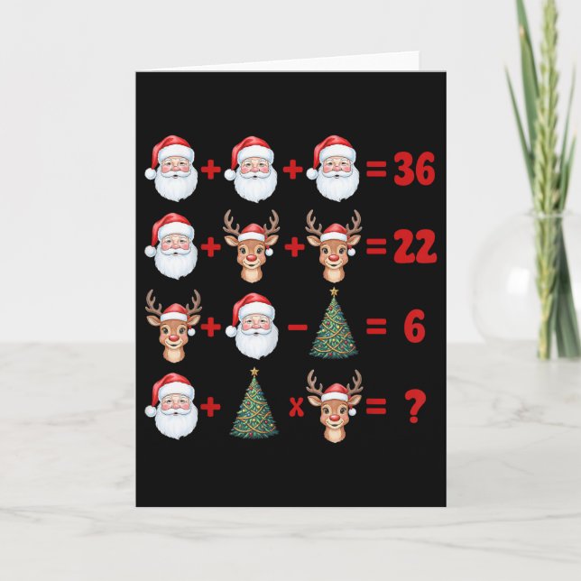 Tarjeta Divertido 67 Meme Navidad Profesor de Matemáticas  (Anverso)