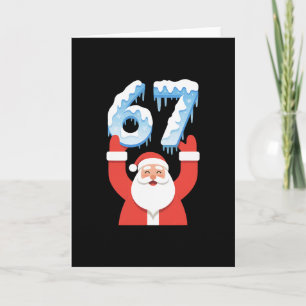 Tarjeta Divertido 67 Meme Papá Noel Invierno Nieve Hielo S