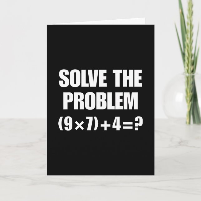 Tarjeta Divertido 67 Meme Pemdas Profesor de Matemáticas E (Anverso)