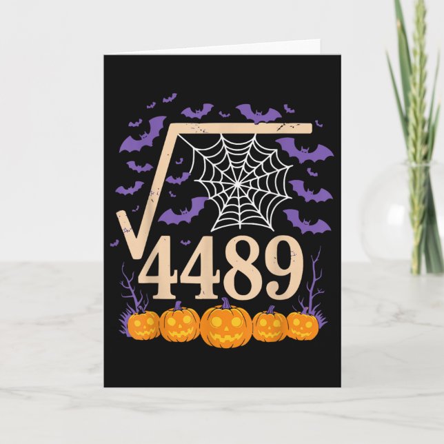 Tarjeta Divertido 67 Meme Profesor de Matemáticas 6 7 Raíz (Anverso)