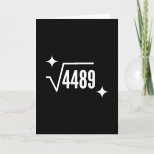 Tarjeta Divertido 67 Meme Raíz Cuadrada 4489 jerga Profeso