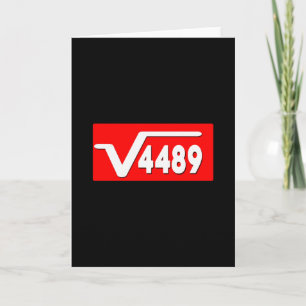 Tarjeta Divertido 67 Meme Raíz Cuadrada 4489 jerga Profeso