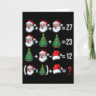 Tarjeta Divertido 67 Meme Santa Profesor de Matemáticas Na