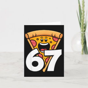 Tarjeta Divertido 67 Meme Seis Siete Humor Comida Zza 