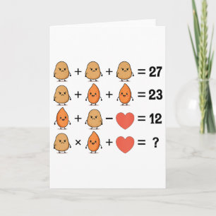 Tarjeta Divertido 67 Orden de Operaciones Batata Gruñón
