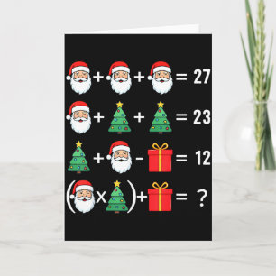 Tarjeta Divertido 67 Santa Árbol Profesor de Matemáticas N