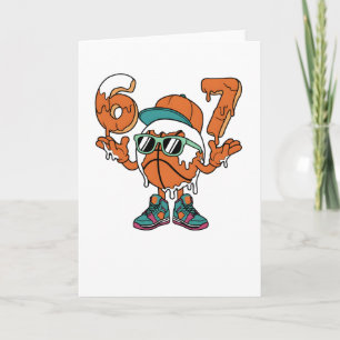 Tarjeta Divertido 6 7 Drippy Seis Siete 67 Calle Baloncest