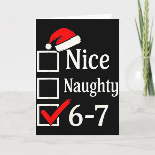 Tarjeta Divertido 6-7 Meme Bonito Travieso 67 Navidad Rotu