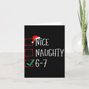Tarjeta Divertido 6-7 Meme Bonito Travieso 67 Navidad Seis