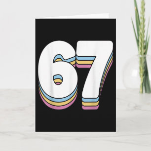 Tarjeta Divertido 6 7 Meme Seis Siete Modismo Gen Alfa 67