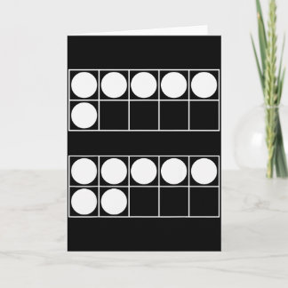 Tarjeta Divertido 6 7 Número Profesores Alumnos Seis Siete