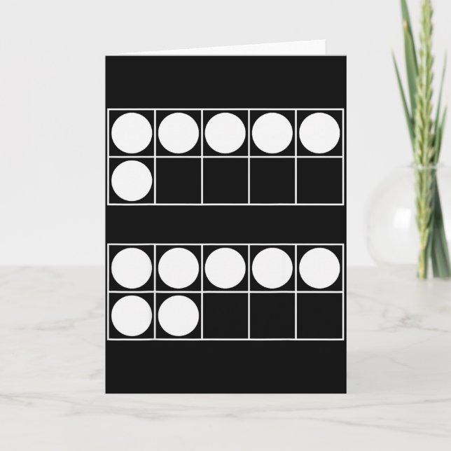 Tarjeta Divertido 6 7 Número Profesores Alumnos Seis Siete (Anverso)