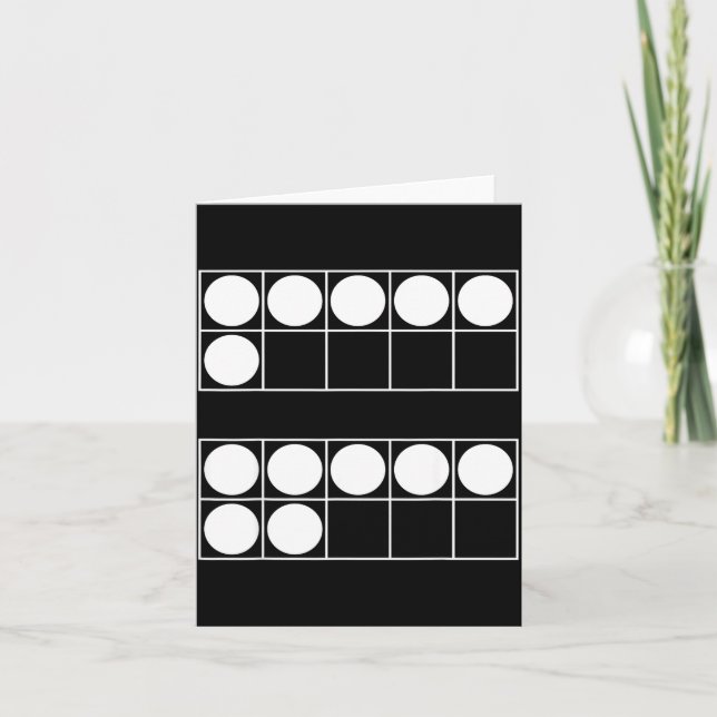 Tarjeta Divertido 6 7 Número Profesores Alumnos Seis Siete (Anverso)