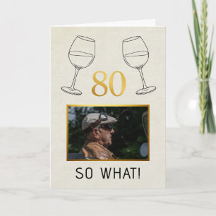 Tarjeta Divertido 80 Y Qué Foto Personalizada Cumpleaños
