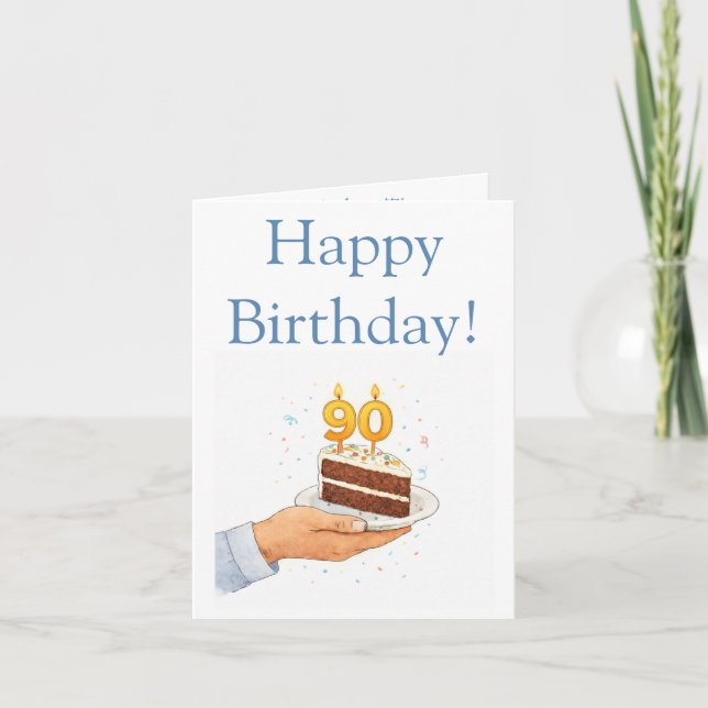 Tarjeta Divertido 90 cumpleaños (Anverso)
