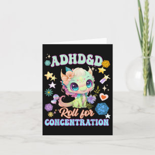Tarjeta Divertido Adhd&d Roll Para Concentración Agua