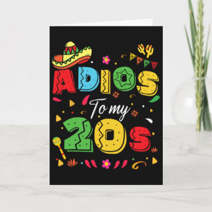 Tarjeta Divertido Adiós a mis 20s Cumpleaños 30 Cinco De M
