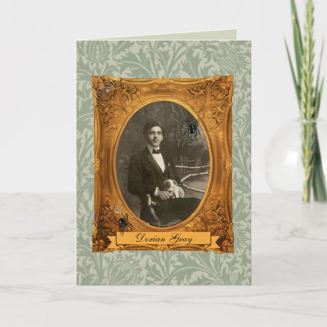Tarjeta Divertido Adulto Dorian Gray Halloween Personaliza (Anverso)