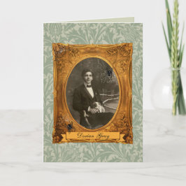 Tarjeta Divertido Adulto Dorian Gray Halloween Personaliza