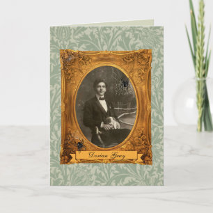 Tarjeta Divertido Adulto Dorian Gray Halloween Personaliza