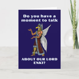 Tarjeta Divertido alienígena Anunnaki OVNI antiguo