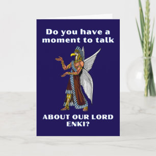 Tarjeta Divertido alienígena Anunnaki OVNI antiguo