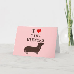 Tarjeta Divertido Amo Wiener Dachshund Pequeño