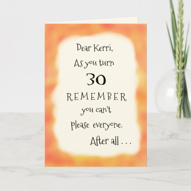 Tarjeta Divertido Añadir nombre o cualquier Edad Saludo de (Anverso)