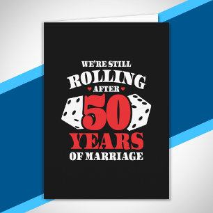 Tarjeta Divertido Aniversario número 50 de Parejas Casadas