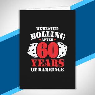 Tarjeta Divertido Aniversario número 60 de Parejas Casadas