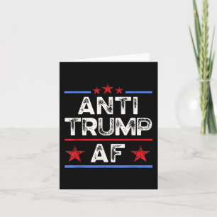 Tarjeta Divertido anti-triunfo retro, anti-fascismo, pro-h