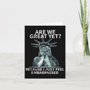 Tarjeta Divertido Anti Trump Somos Una Gran Estatua De Lib