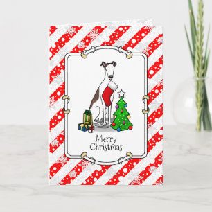 Tarjeta Divertido árbol de navidad 2 perro gallo (romano l