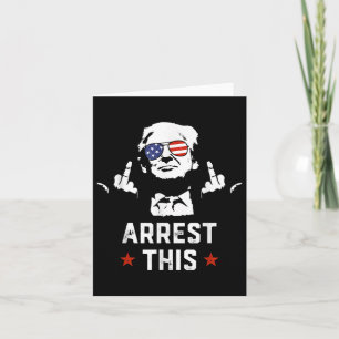Tarjeta Divertido arresto de Trump en medio de Donald Trum