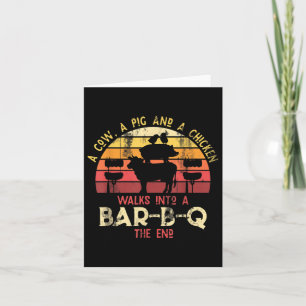 Tarjeta Divertido asador de carne ahumada Idea de regalo B