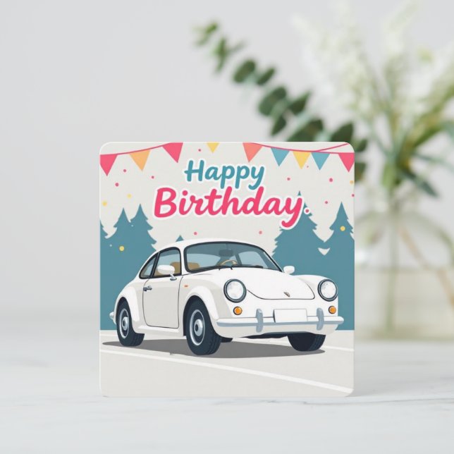 Tarjeta Divertido auto-temido Feliz cumpleaños (Anverso de pie)