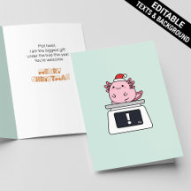 Divertido Axolotl Gordo Escala Chonk Navidad Edita