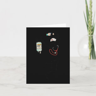 Tarjeta Divertido baile del esqueleto Enfermera de Hallowe